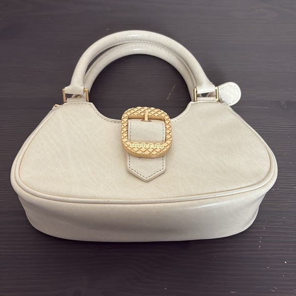Charles & Keith Bag Avis Belted Top Handle Mini Bag Cream - Picture 2 of 15
